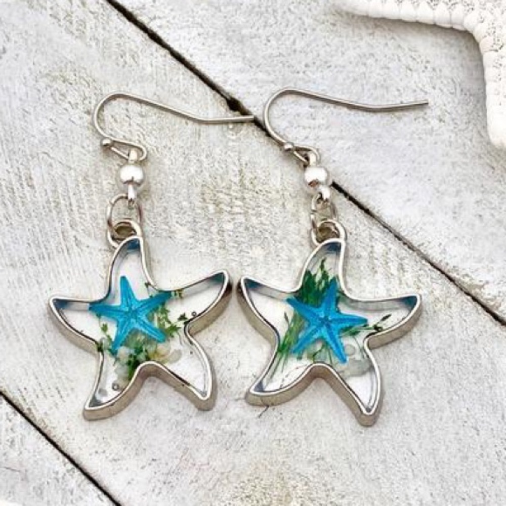 Starfish bohemian earrings